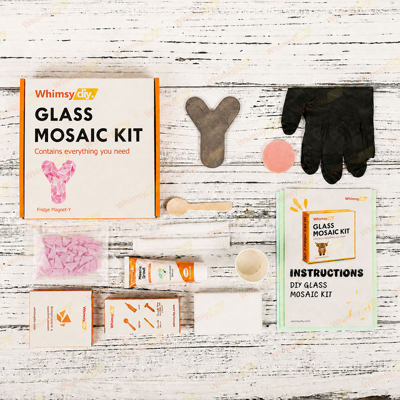 Whimsy DIY Fridge Magnet Letters-Y Glass Mosaic Kit Puzzles