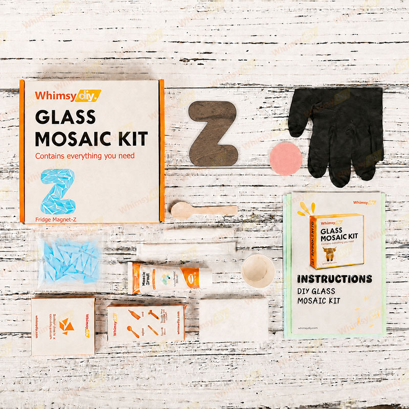 Whimsy DIY Fridge Magnet Letters-Z Glass Mosaic Kit Puzzles