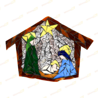 Whimsy DIY Simple Nativity Glass Mosaic Kit Puzzles