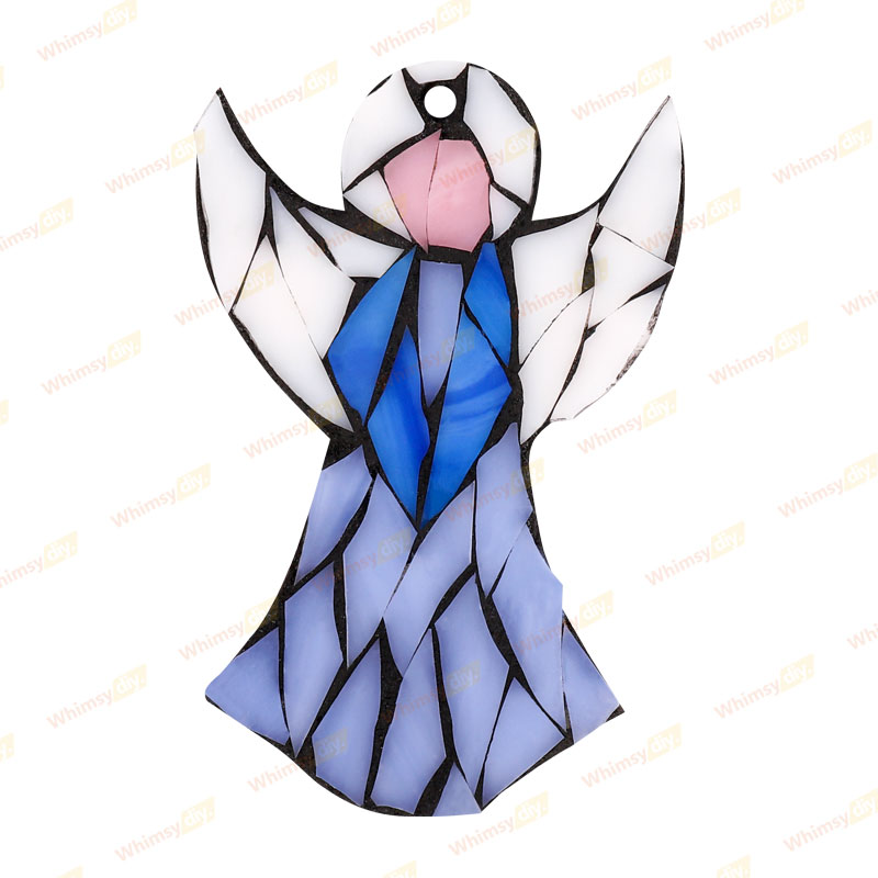 Blue Angel Christmas Ornaments Glass Mosaic Kit