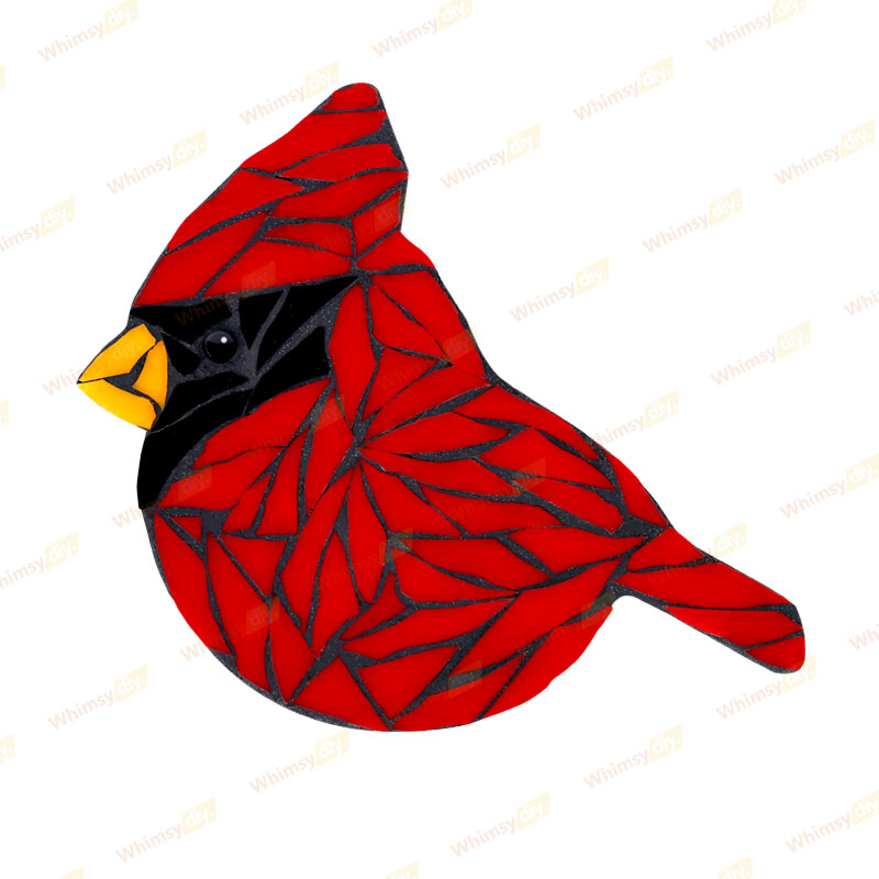 Cardinal Glass Mosaic Kit | DIY Arts & Crafts Kit for Adults