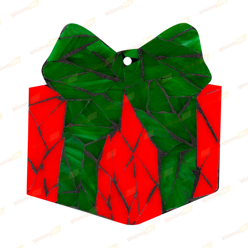 Gift Box Christmas Ornaments Glass Mosaic Kit