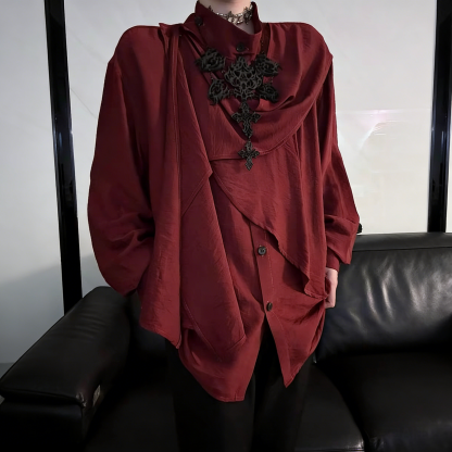 【單件/套裝】原創設計高級感小眾新中式襯衫+黑西褲兩件套裝