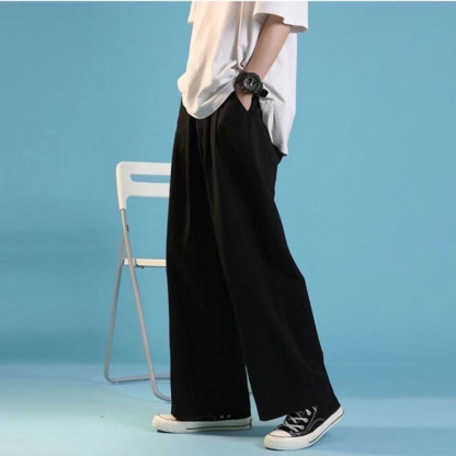 休閒韓版寬鬆垂感闊腿長褲裝
