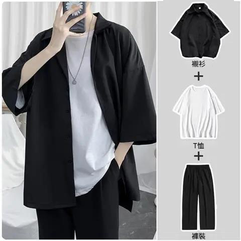 【單件/整套】韓版寬鬆潮流帥氣ins休閒百搭套裝