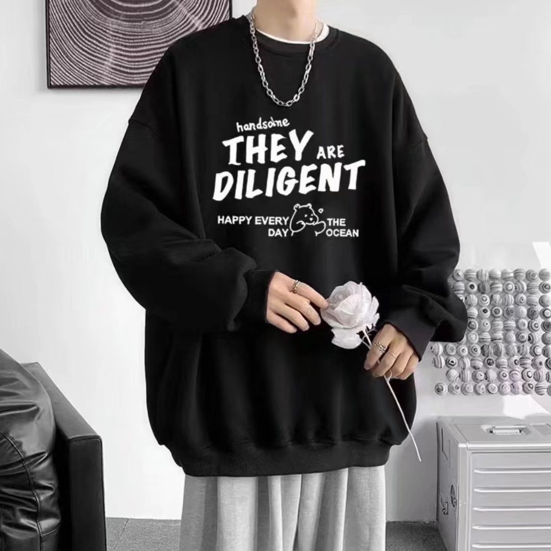 【單件/套裝】字母印花百搭衛衣+闊腿休閒褲褲裝兩件套套裝