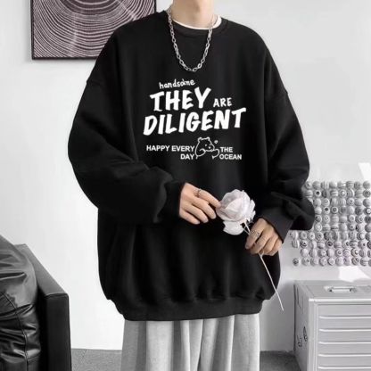 【單件/套裝】字母印花百搭衛衣+闊腿休閒褲褲裝兩件套套裝