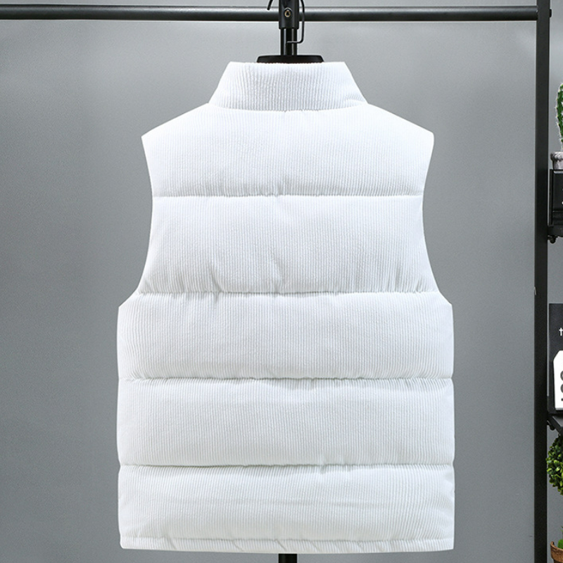 燈芯絨背心潮牌坎肩加厚棉情侶馬甲外套