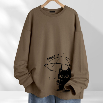 簡約休閒小眾設計感春款長袖t恤