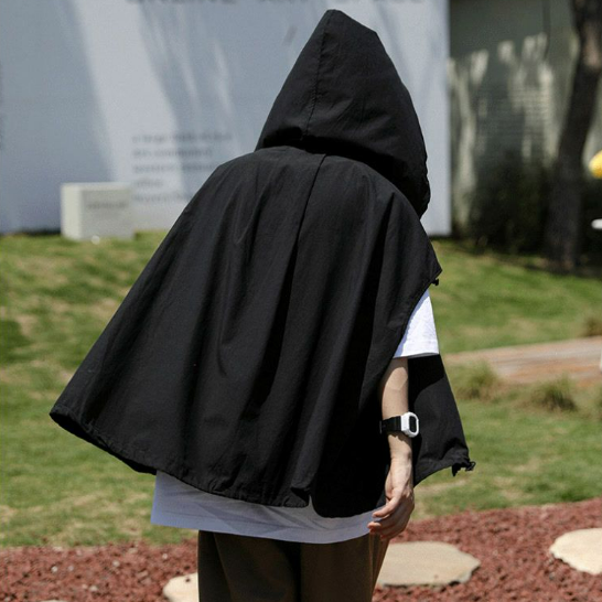 復古文藝休閒外搭寬鬆慵懶風連帽背心馬甲