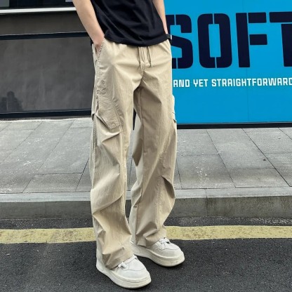 斜切速乾薄款彎刀褲防曬傘兵休閒工裝褲-NitSoon