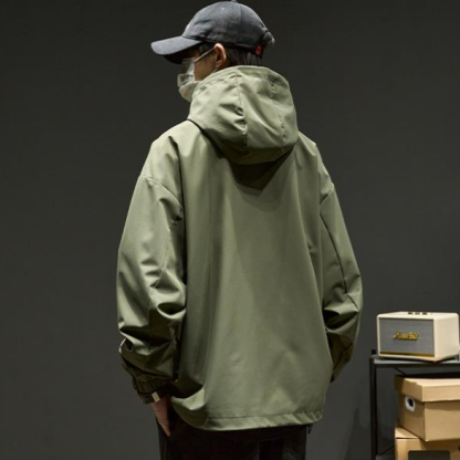 春秋潮牌工裝痞帥夾克衝鋒衣外套