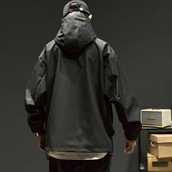 春秋潮牌工裝痞帥夾克衝鋒衣外套