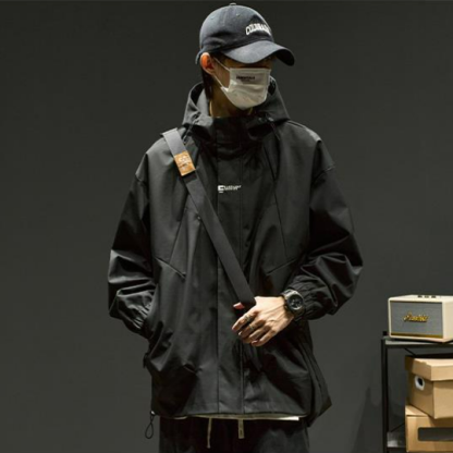 春秋潮牌工裝痞帥夾克衝鋒衣外套