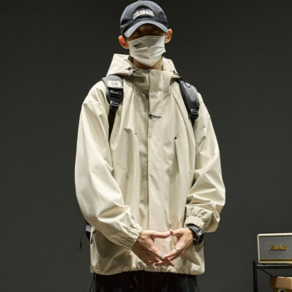 春秋潮牌工裝痞帥夾克衝鋒衣外套