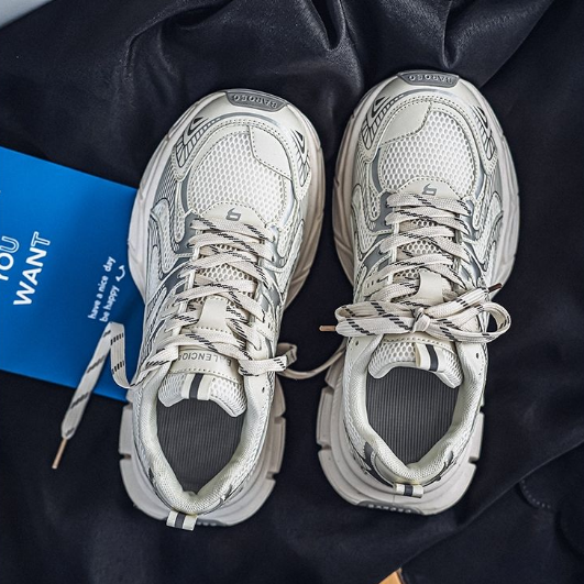 網面透氣休閒鞋運動跑步厚底增高老爹鞋