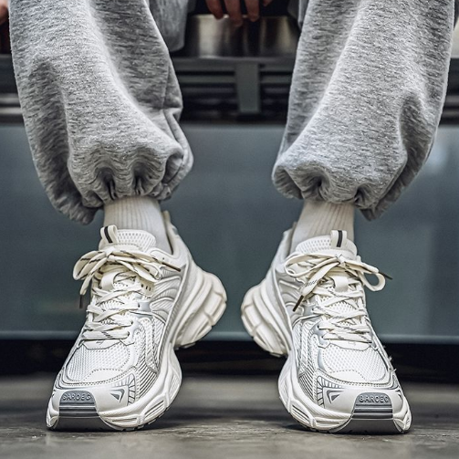 網面透氣休閒鞋運動跑步厚底增高老爹鞋