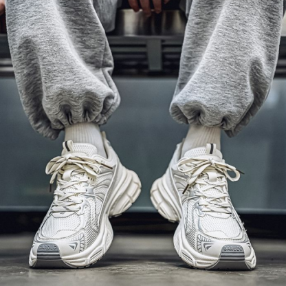 網面透氣休閒鞋運動跑步厚底增高老爹鞋