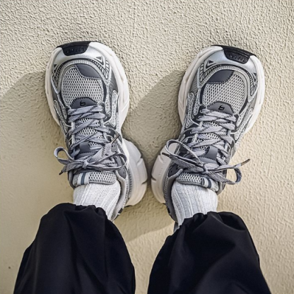 網面透氣休閒鞋運動跑步厚底增高老爹鞋