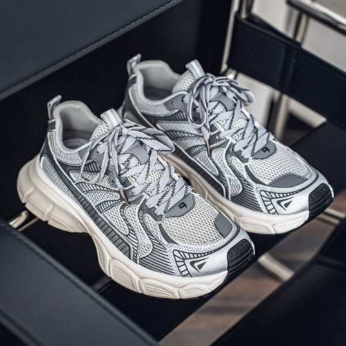 網面透氣休閒鞋運動跑步厚底增高老爹鞋