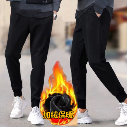 直筒素色寬鬆休閒跑步打籃球純棉運動褲