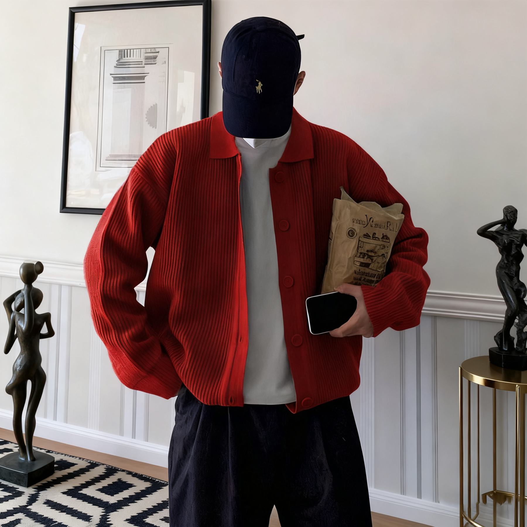 輕熟風素色翻領韓版潮流休閒慵懶風針織開衫