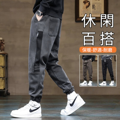 休閒百搭舒適寬鬆潮流工裝束腳褲