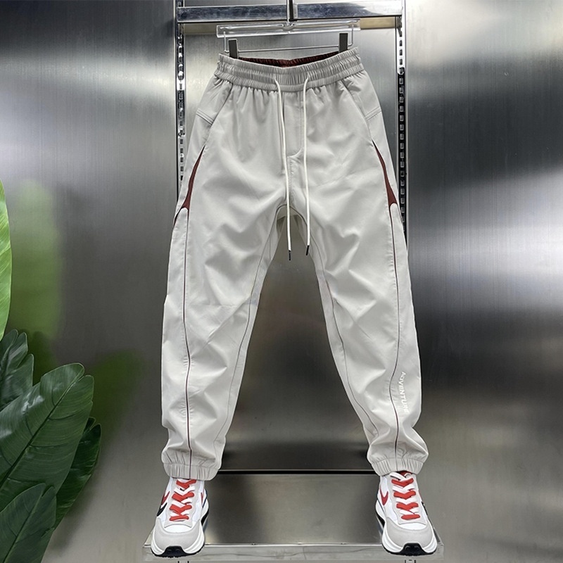 寬鬆拼接休閒百搭潮流痞帥束腳哈倫褲