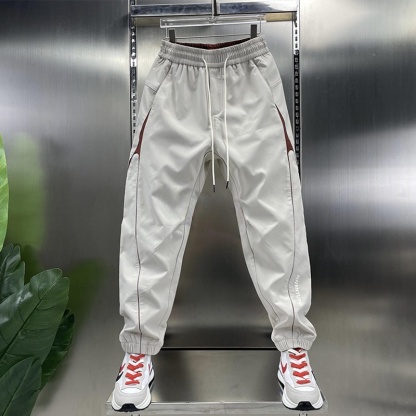 寬鬆拼接休閒百搭潮流痞帥束腳哈倫褲