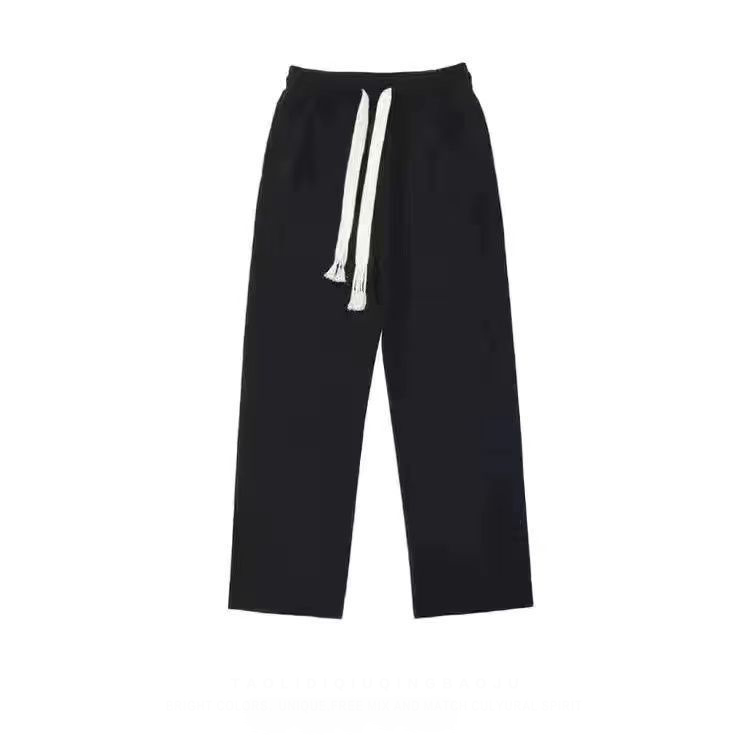 【單件/套裝】山本風冰絲七分袖高級感暗黑系高領短袖+項鍊+百搭休閒褲三件套