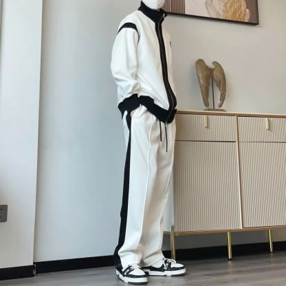 【整套】拼接撞色潮流休閒運動兩件套裝