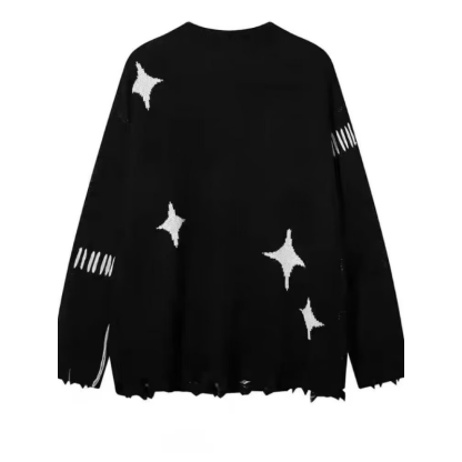 設計感小眾長袖寬鬆帥氣港風日系百搭潮流毛衣