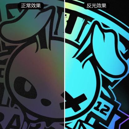 炫彩反光oversize港味街頭兔子聯名ins國潮情侶裝上衣