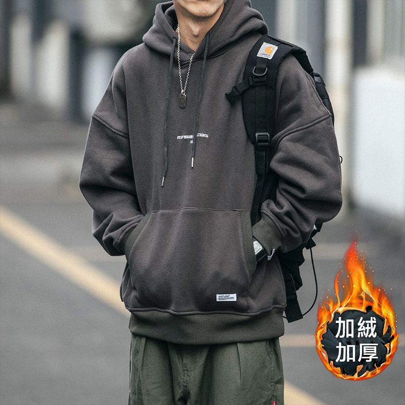 美式復古潮流百搭連帽長袖衛衣