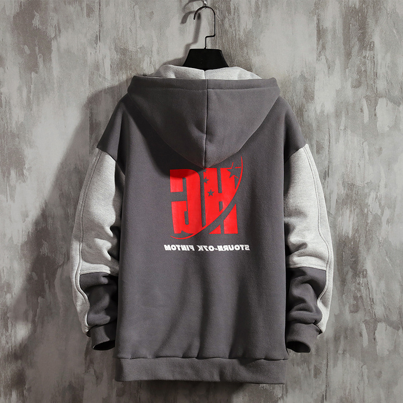 加絨加厚寬鬆潮流ins情侶百搭連帽T恤