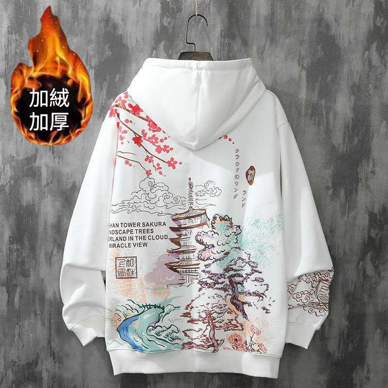 原宿風寬鬆連帽衛衣