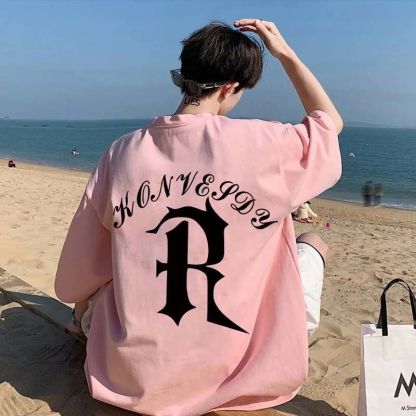 Oversize美式潮牌ins寬鬆百搭短袖t恤