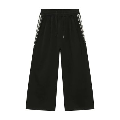 【單件】韓系立領撞色杠條休閒運動兩件套裝