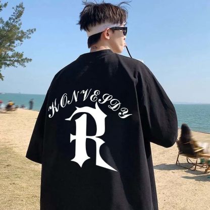 Oversize美式潮牌ins寬鬆百搭短袖t恤