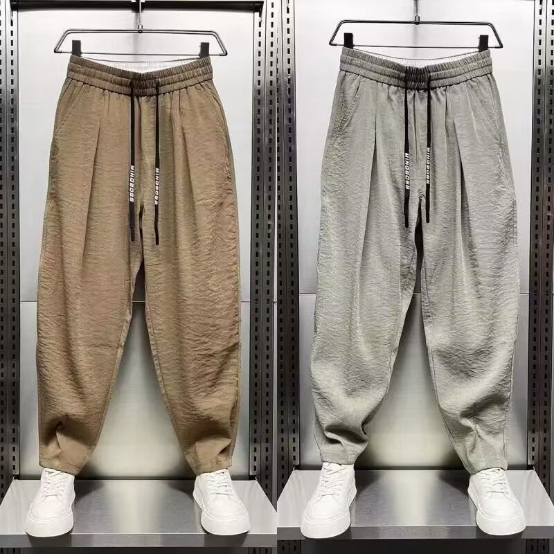 薄款透氣休閒大碼寬鬆百搭帥氣速乾運動褲