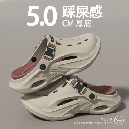 EVA踩屎感洞洞鞋外穿運動防滑沙灘涼拖鞋