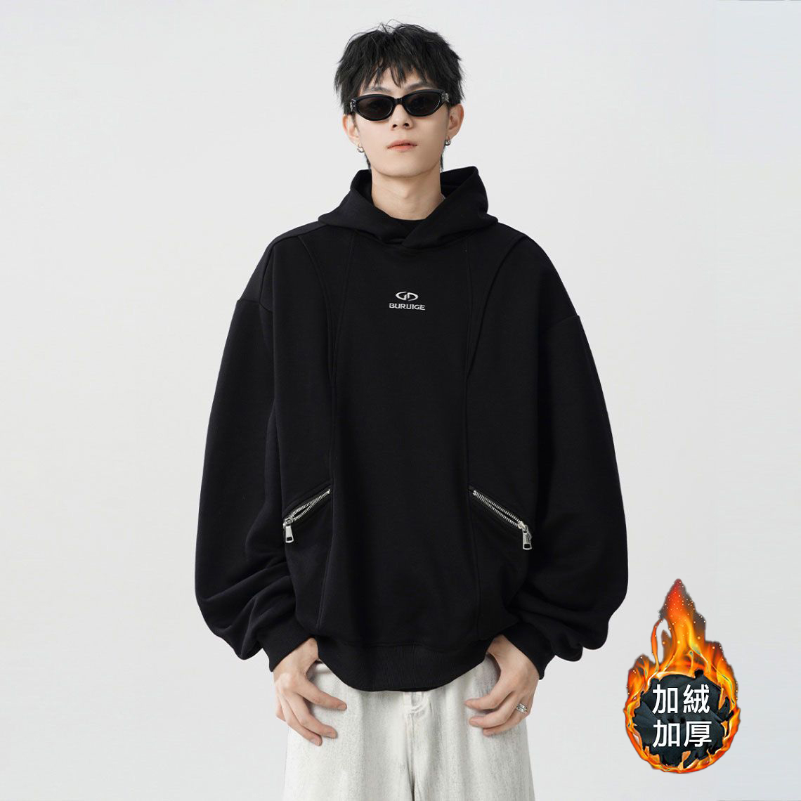 美式設計高級感連帽長袖衛衣