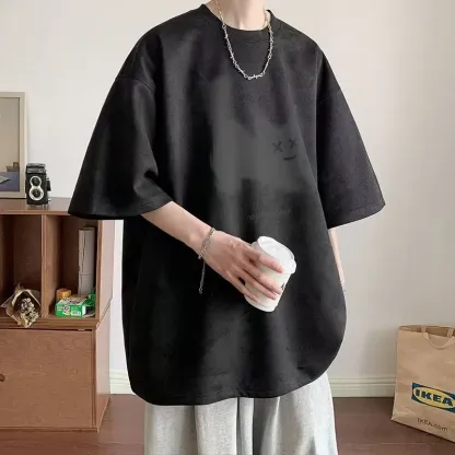美式復古高街寬鬆百搭情侶款短袖T恤
