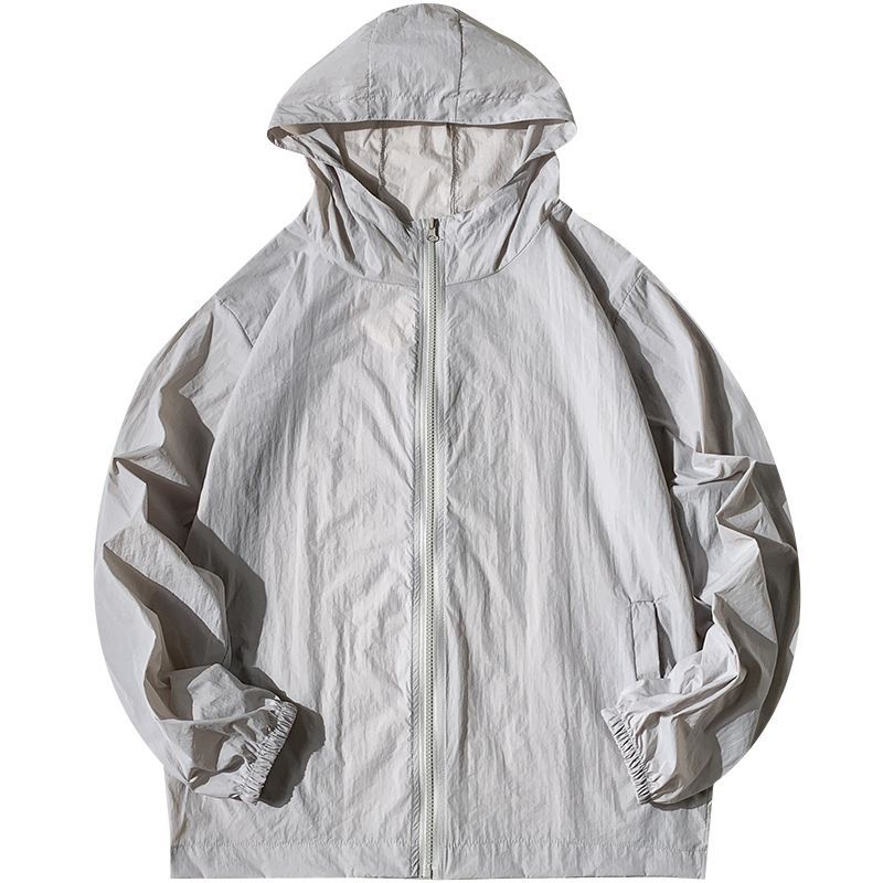 夏季新款男士超薄透氣防曬衣潮寬鬆百搭皮膚衣外套薄款連帽防曬服