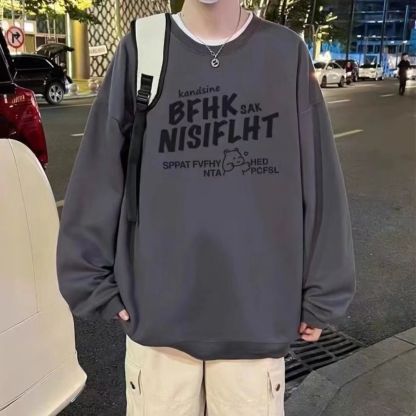 【單件/套裝】字母印花百搭衛衣+闊腿休閒褲褲裝兩件套套裝