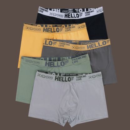 親膚透氣國風卡通涼感運動簡平角短褲