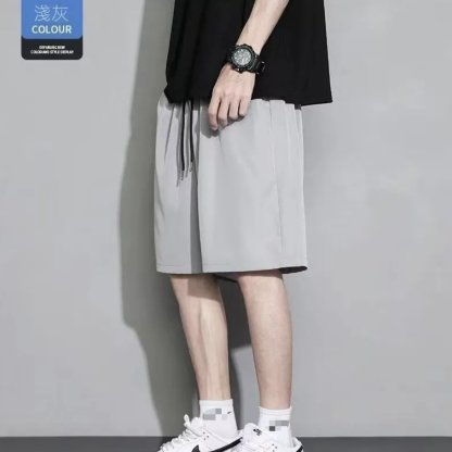 純色青春流行直筒潮流寬鬆型ins運動褲休閒五分褲褲裝