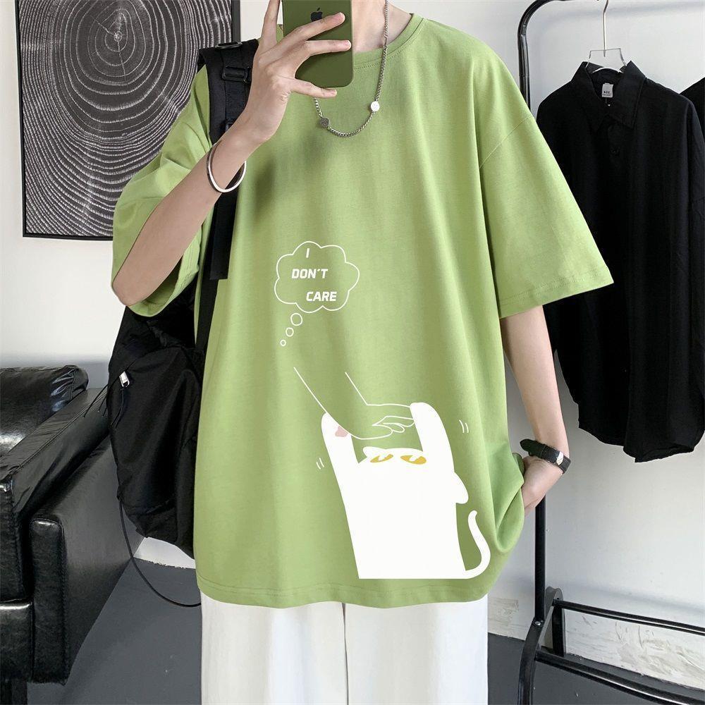 【單件/套裝】ins潮牌貓咪印花短袖t恤+運動束腳褲裝兩件套套裝