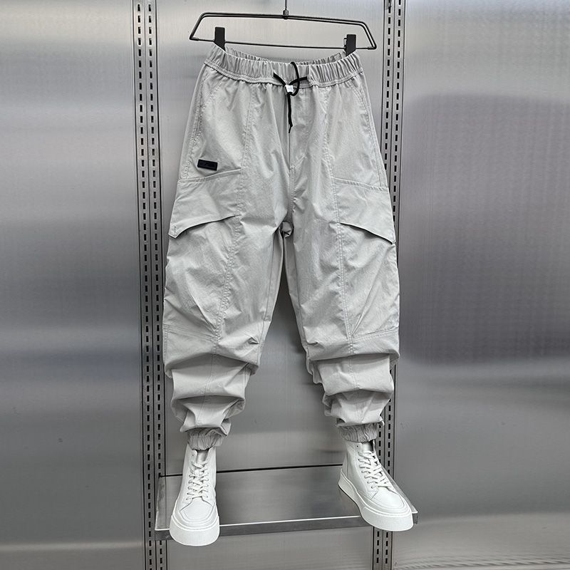 薄款潮流速乾束腳九分痞帥休閒哈倫褲