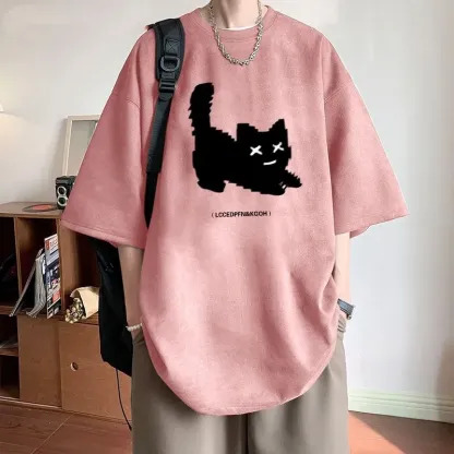 美式復古高街寬鬆百搭情侶款短袖T恤
